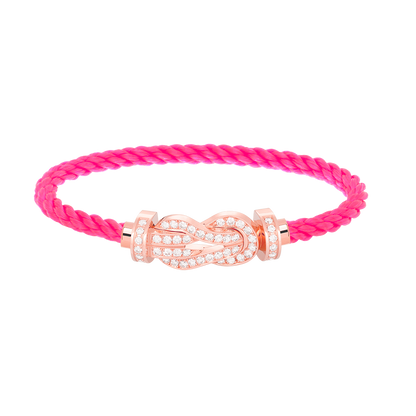 [✨ROSE💎]CHANCE LARGE 8 FIGURE BUCKLE FULL DIAMOND BRACELET ROSE GOLD