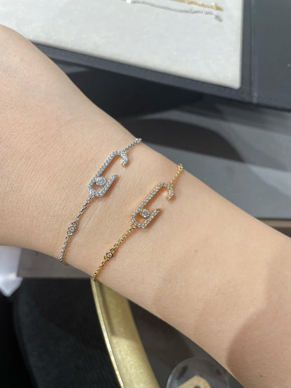 [✨ROSE💎]BABY MOVE DIAMOND BRACELET(Adjustable length)