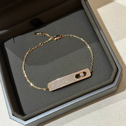 [✨ROSE💎]MOVE CLASSIQUE DIAMOND PAVED BRACELET(Adjustable)