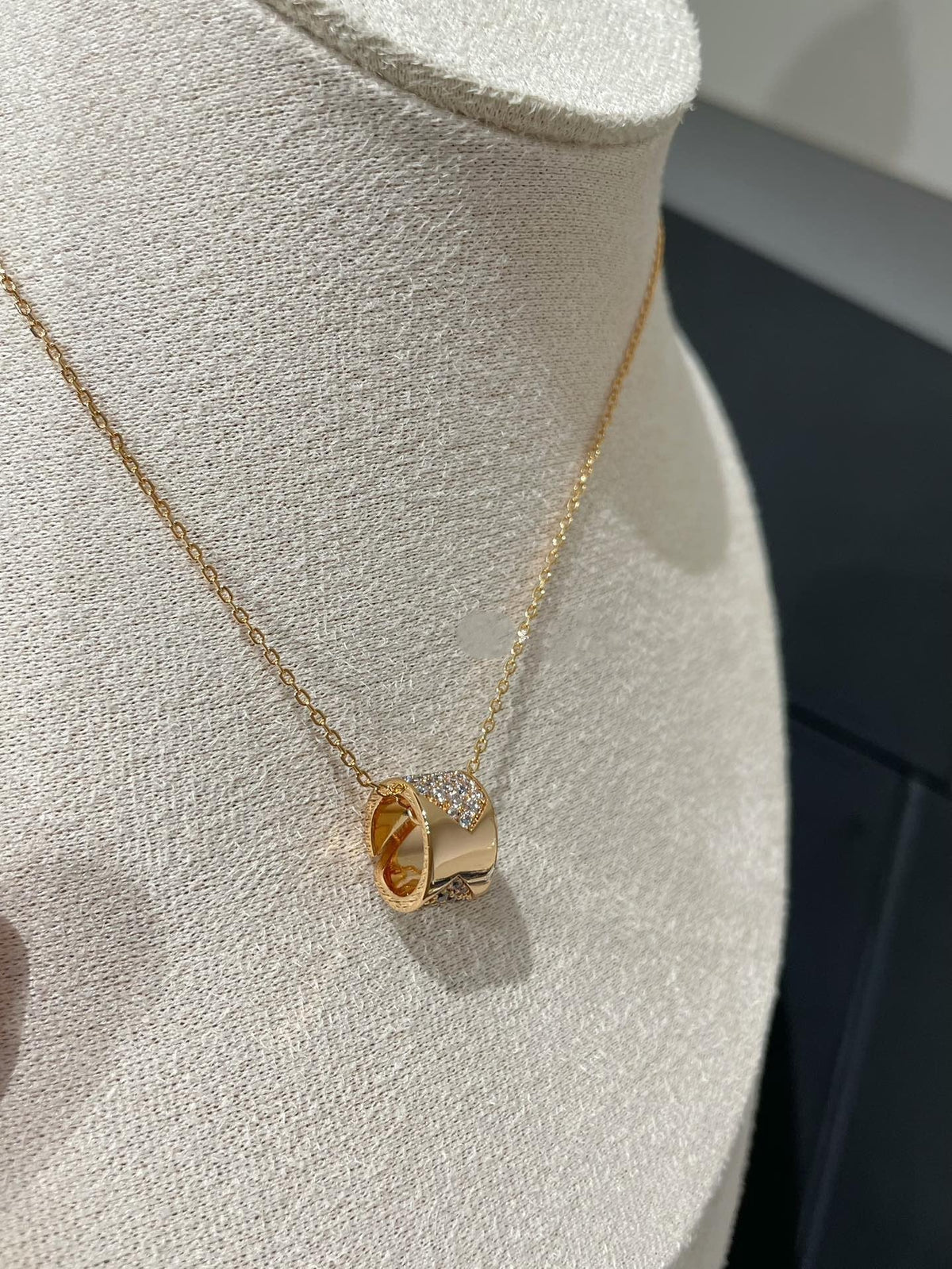[✨ROSE💎]LIENS EVIDENCE DIAMOND PAVED NECKLACE