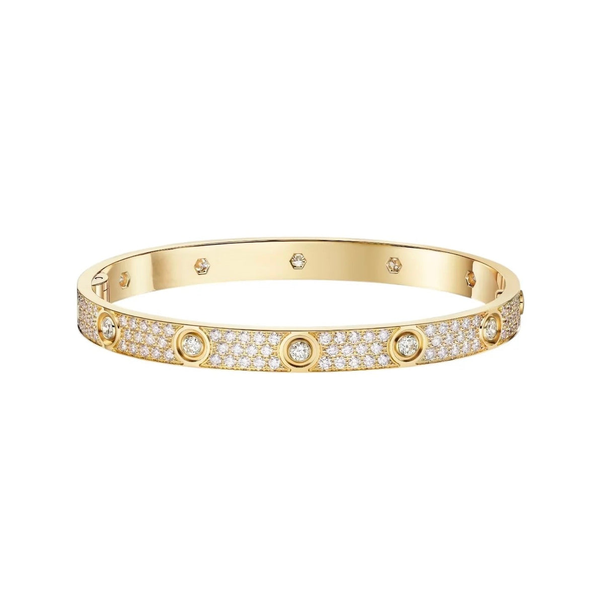 [✨ROSE💎]LOVE BRACELET 6.1MM DIAMOND-PAVED 10 BIG DIAMONDS