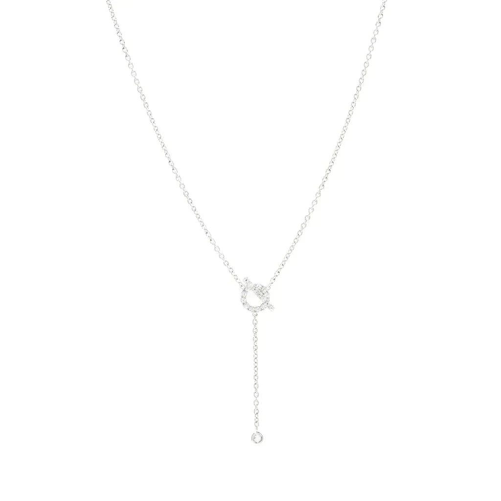 [✨ROSE💎]FINESSE SILVER DIAMOND NECKLACE