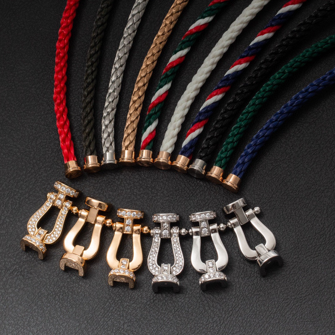 [✨ROSE💎]FORCE LARGE HORSESHOE NO DIAMOND BRACELET GOLD