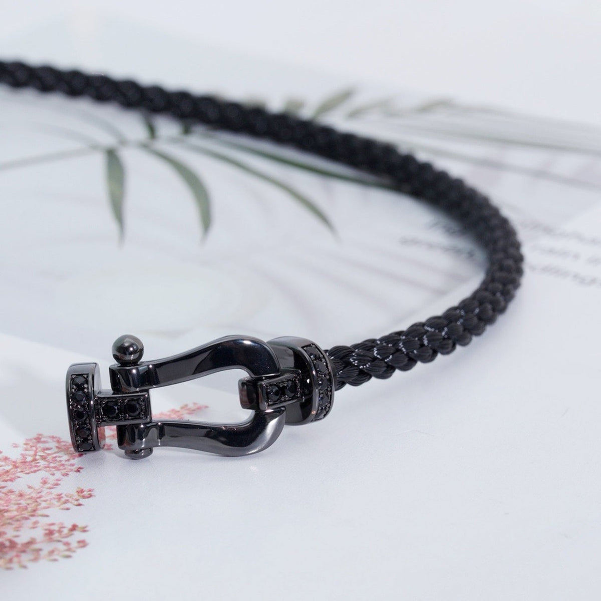 [✨ROSE💎]FORCE LARGE SERIES HORSESHOE BLACK SAMURAI BRACELET