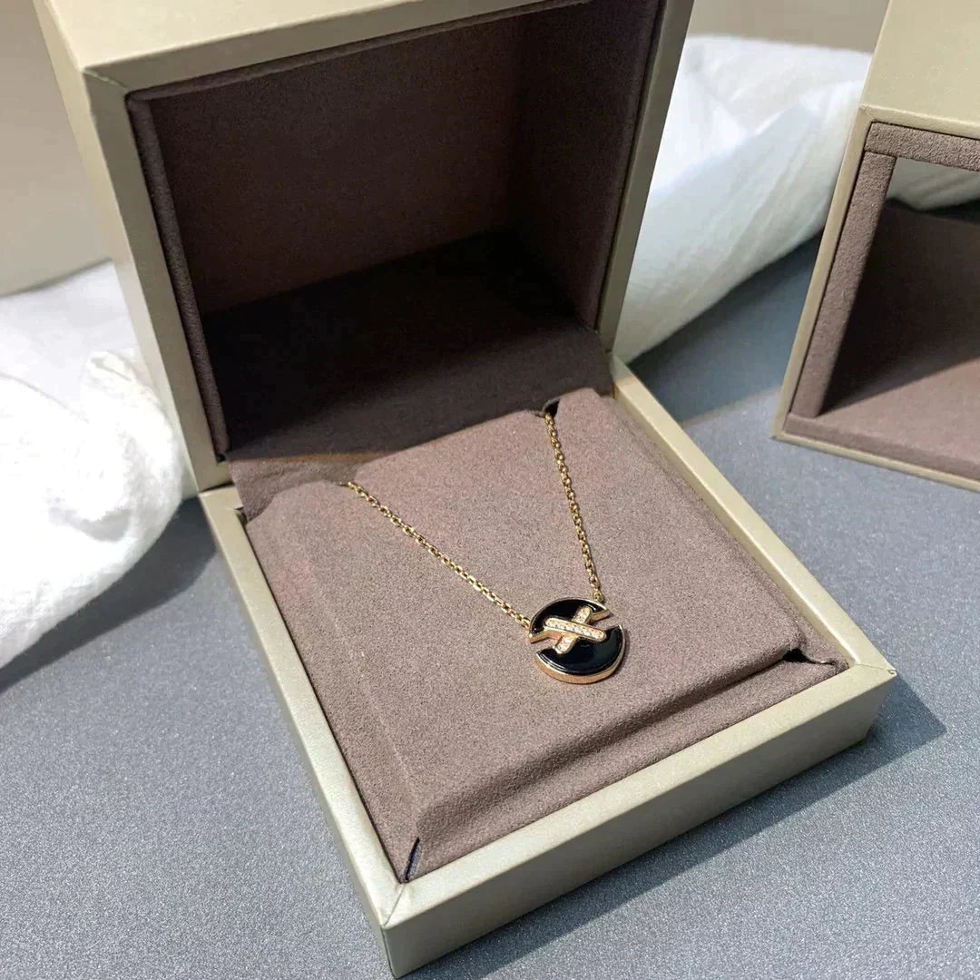 [✨ROSE💎]JEUX DE ROSE GOLD DIAMOND NECKLACE